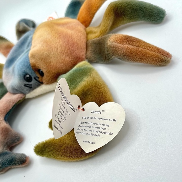 Ty Beanie Baby Claude the Crab plush tie-dye toy - Picture 3 of 6